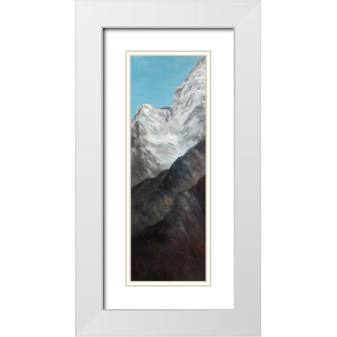 Emblematic of the Himalayan Peaks White Modern Wood Framed Art Print with Double Matting by Atelier B Art Studio