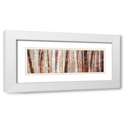 PAINT SPLASH FOREST White Modern Wood Framed Art Print with Double Matting by Atelier B Art Studio