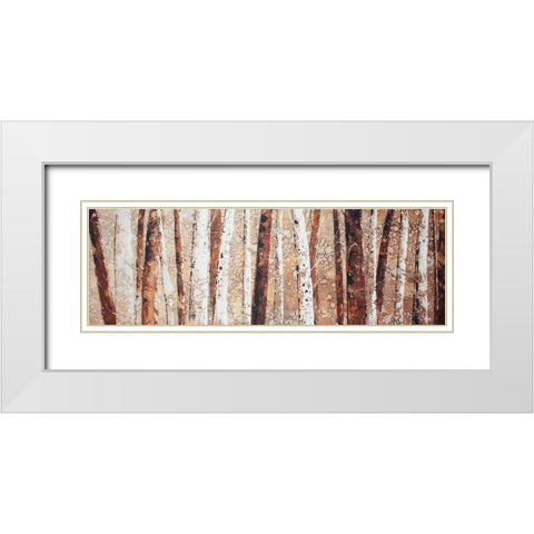 PAINT SPLASH FOREST White Modern Wood Framed Art Print with Double Matting by Atelier B Art Studio