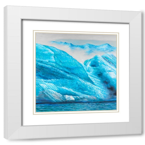 Icebergs White Modern Wood Framed Art Print with Double Matting by Atelier B Art Studio