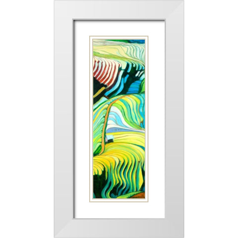 Terraced Rice Fiedls to Vietnam White Modern Wood Framed Art Print with Double Matting by Atelier B Art Studio