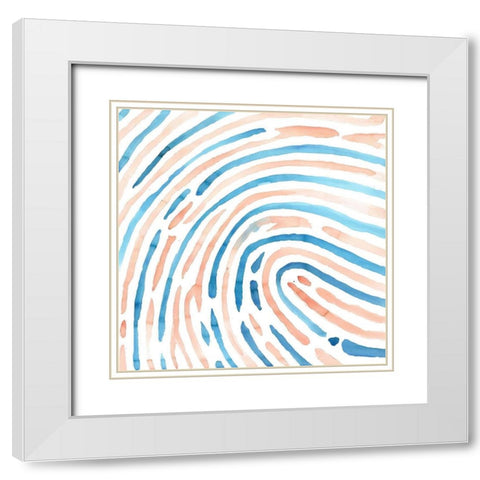 FOOTPRINT White Modern Wood Framed Art Print with Double Matting by Atelier B Art Studio