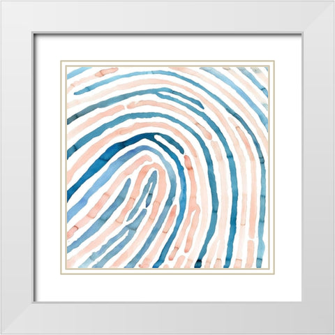 FINGERPRINT White Modern Wood Framed Art Print with Double Matting by Atelier B Art Studio