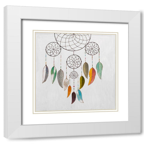 DREAMCATCHER White Modern Wood Framed Art Print with Double Matting by Atelier B Art Studio