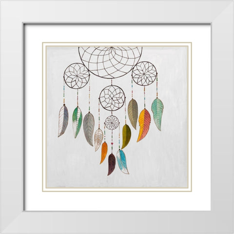 DREAMCATCHER White Modern Wood Framed Art Print with Double Matting by Atelier B Art Studio