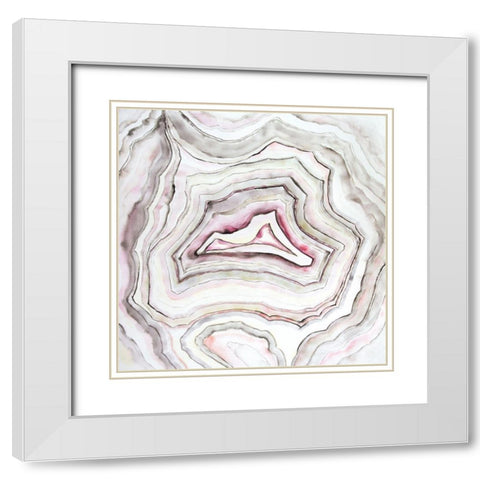 GEODE White Modern Wood Framed Art Print with Double Matting by Atelier B Art Studio