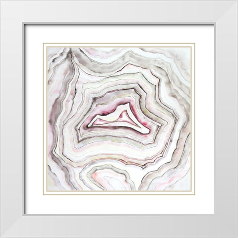 GEODE White Modern Wood Framed Art Print with Double Matting by Atelier B Art Studio