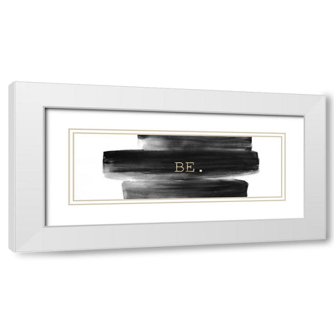 BE. White Modern Wood Framed Art Print with Double Matting by Atelier B Art Studio