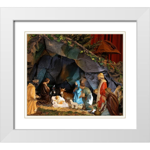 nativity scene White Modern Wood Framed Art Print with Double Matting by Hoenderkamp, Patrick