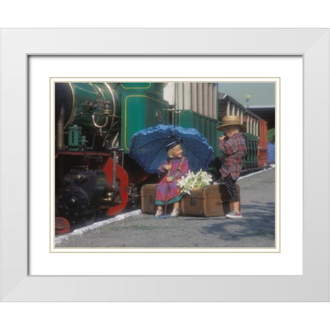 Goodbye White Modern Wood Framed Art Print with Double Matting by Hoenderkamp, Patrick