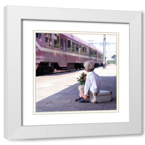 Goodbye White Modern Wood Framed Art Print with Double Matting by Hoenderkamp, Patrick