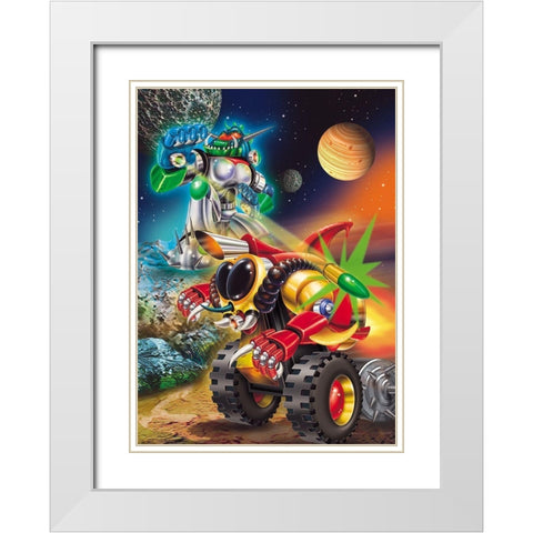 Space White Modern Wood Framed Art Print with Double Matting by Hoenderkamp, Patrick