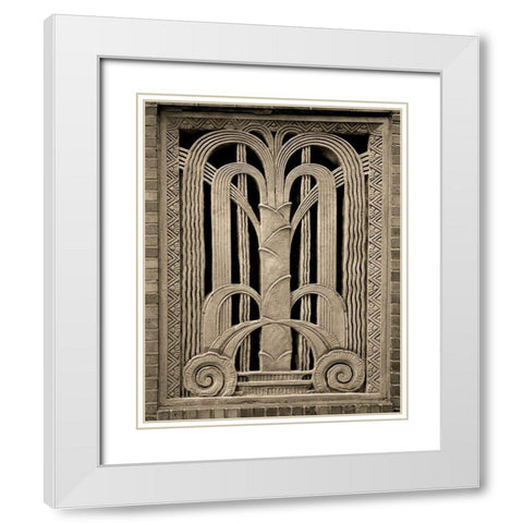 Architectural Detail No. 20 White Modern Wood Framed Art Print with Double Matting by Fisch, Ellen