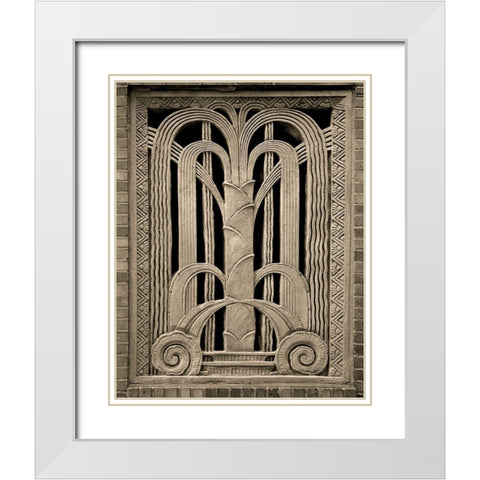 Architectural Detail No. 20 White Modern Wood Framed Art Print with Double Matting by Fisch, Ellen