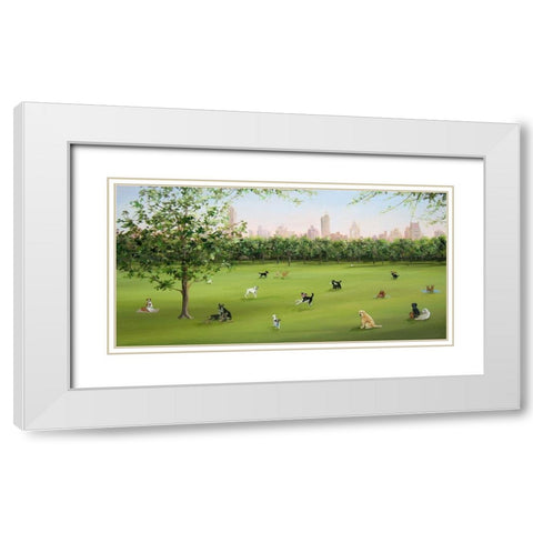 Tails of Central Park White Modern Wood Framed Art Print with Double Matting by Saxe, Carol