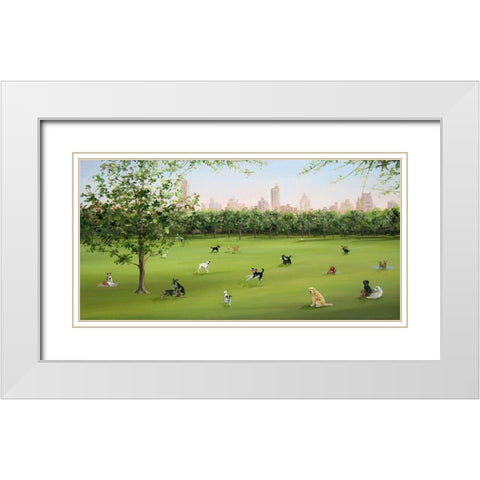 Tails of Central Park White Modern Wood Framed Art Print with Double Matting by Saxe, Carol