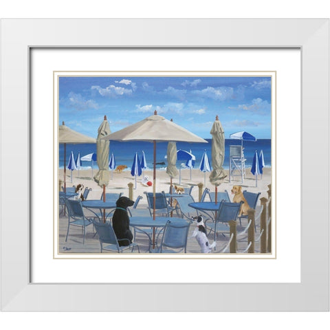 Beach Club Tails II White Modern Wood Framed Art Print with Double Matting by Saxe, Carol