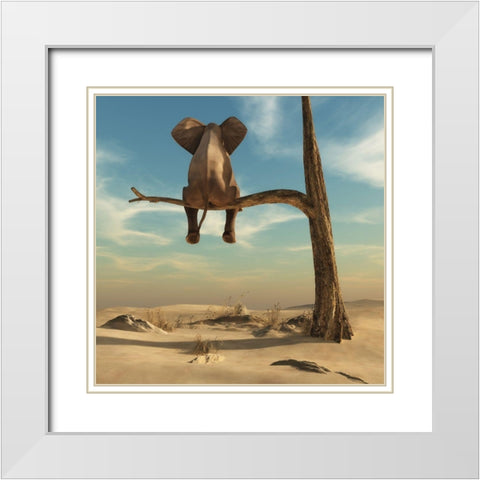 The Lightness of Being White Modern Wood Framed Art Print with Double Matting by Rosu, O.F.