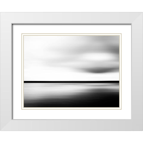 Minimal Landscape  White Modern Wood Framed Art Print with Double Matting by Loginov, N.