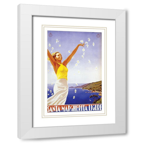 Santa Margherita White Modern Wood Framed Art Print with Double Matting by Migliorati, Viero