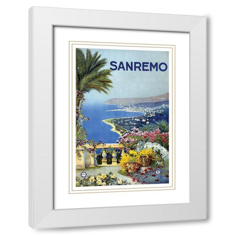 Sanremo White Modern Wood Framed Art Print with Double Matting by Graeve, Barabino E