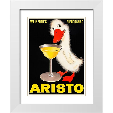 Aristo Cognac, 1957 White Modern Wood Framed Art Print with Double Matting by Anonymous