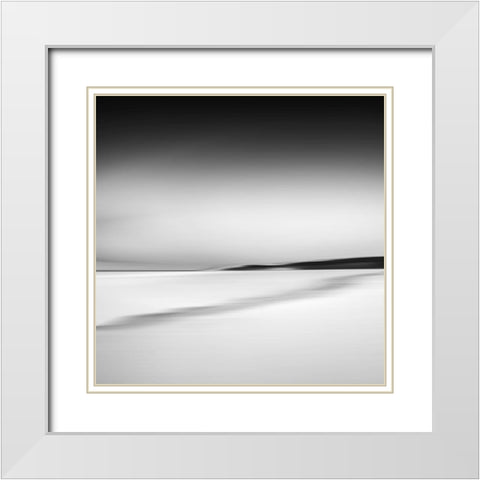 Shore View Abstraction White Modern Wood Framed Art Print with Double Matting by Loginov, Nick
