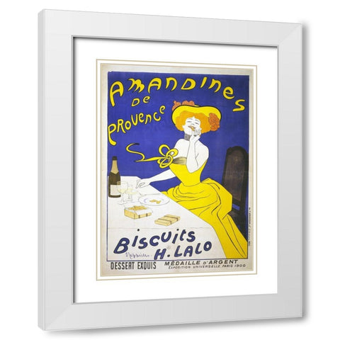 Wine and Amandines White Modern Wood Framed Art Print with Double Matting by Cappiello, Leonetto