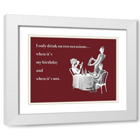 When Should You Drink? White Modern Wood Framed Art Print with Double Matting by Inuit