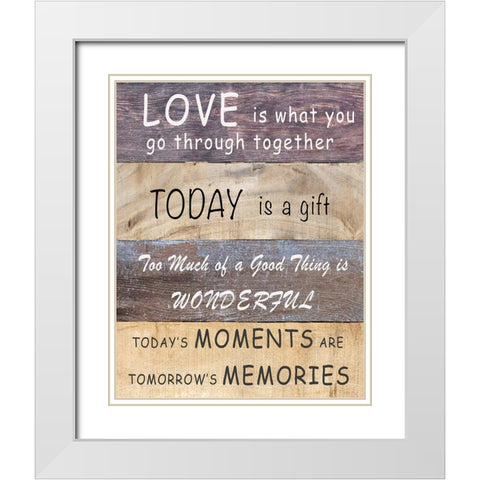 Love is What You Go Through Together White Modern Wood Framed Art Print with Double Matting by Inuit