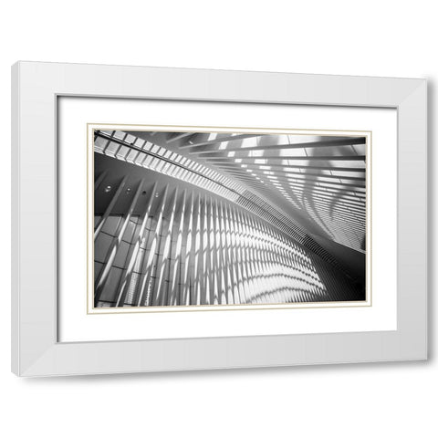 Oculus Ceiling II, World Trade Center, NYC White Modern Wood Framed Art Print with Double Matting by Graciet, Stephane