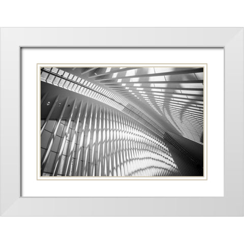 Oculus Ceiling II, World Trade Center, NYC White Modern Wood Framed Art Print with Double Matting by Graciet, Stephane