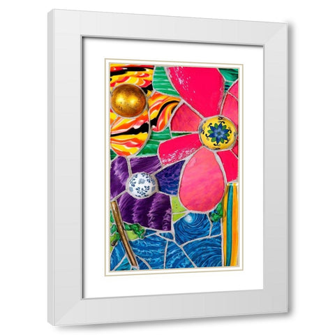Floral study 2010 White Modern Wood Framed Art Print with Double Matting by Mandell, Jonathan
