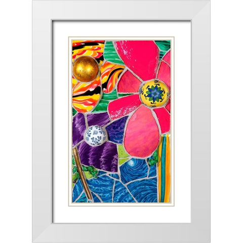 Floral study 2010 White Modern Wood Framed Art Print with Double Matting by Mandell, Jonathan