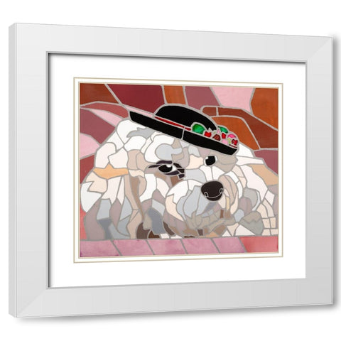 Mimi Diptych I White Modern Wood Framed Art Print with Double Matting by Mandell, Jonathan