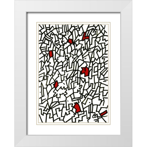 Hungarian Wedding Music White Modern Wood Framed Art Print with Double Matting by Carroccio, Lisa