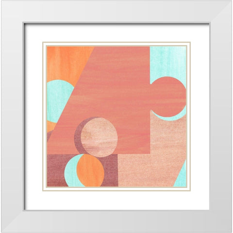 Soft Patterns II. White Modern Wood Framed Art Print with Double Matting by Inuit