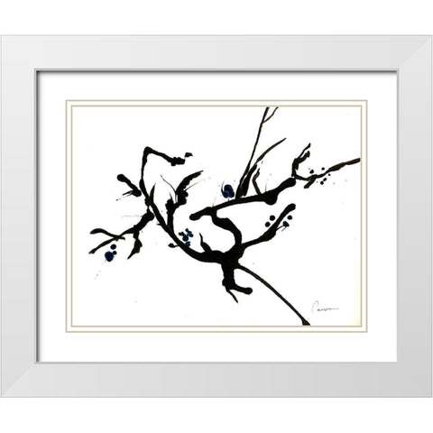 Branching Out II White Modern Wood Framed Art Print with Double Matting by Carroccio, Lisa
