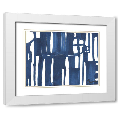 Denim White Modern Wood Framed Art Print with Double Matting by Carroccio, Lisa