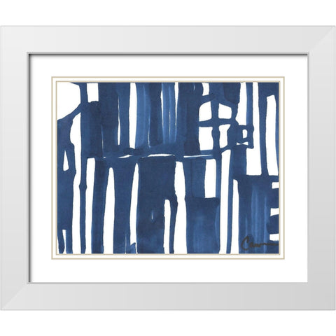 Denim White Modern Wood Framed Art Print with Double Matting by Carroccio, Lisa