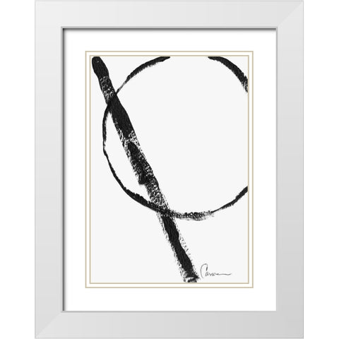 Eclipse White Modern Wood Framed Art Print with Double Matting by Carroccio, Lisa