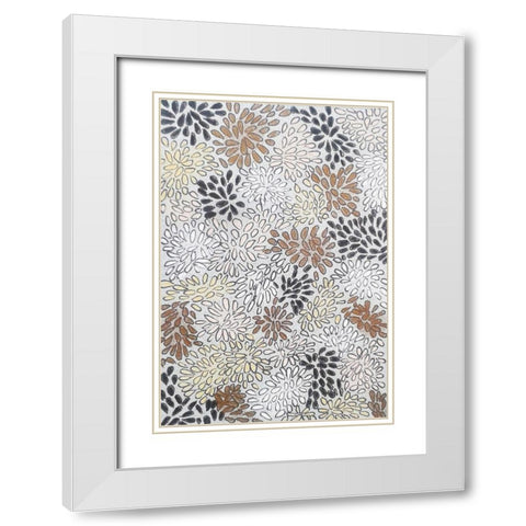 Les Fleurs White Modern Wood Framed Art Print with Double Matting by Carroccio, Lisa