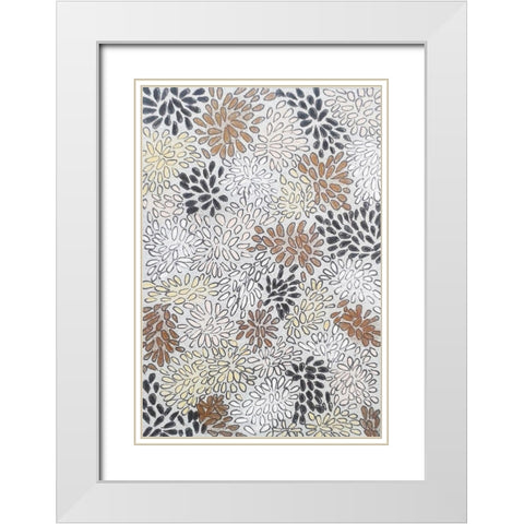 Les Fleurs White Modern Wood Framed Art Print with Double Matting by Carroccio, Lisa