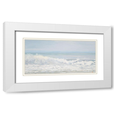 Silver Wave White Modern Wood Framed Art Print with Double Matting by Casey, Anderson