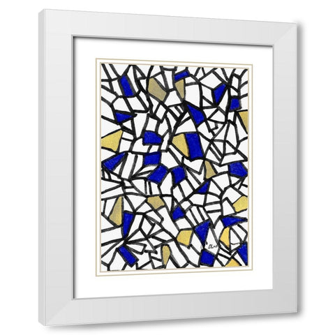 Shalom White Modern Wood Framed Art Print with Double Matting by Carroccio, Lisa