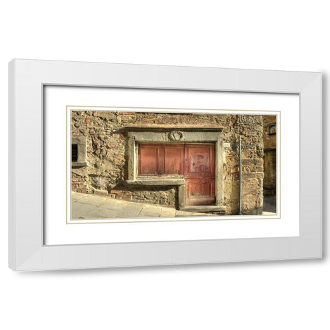 Tuscan Doorway White Modern Wood Framed Art Print with Double Matting by Dottorini, Lorenzo