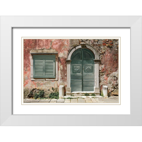 Antique Shutters and Door White Modern Wood Framed Art Print with Double Matting by Orekhov, Andrey