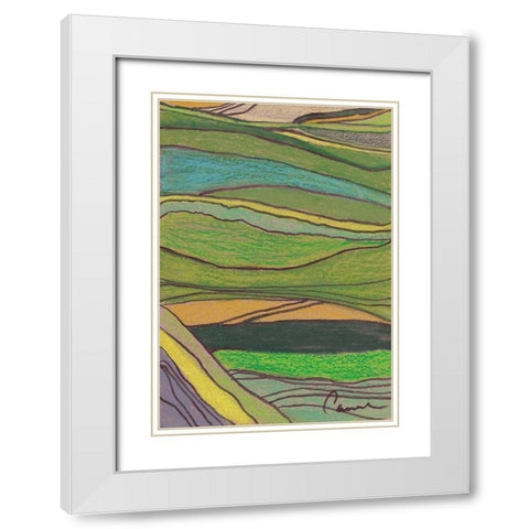Landscape Abstract White Modern Wood Framed Art Print with Double Matting by Carroccio, Lisa