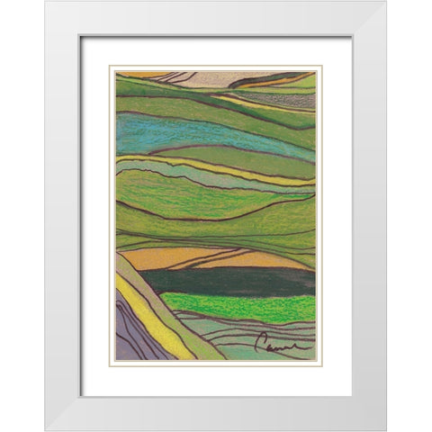 Landscape Abstract White Modern Wood Framed Art Print with Double Matting by Carroccio, Lisa