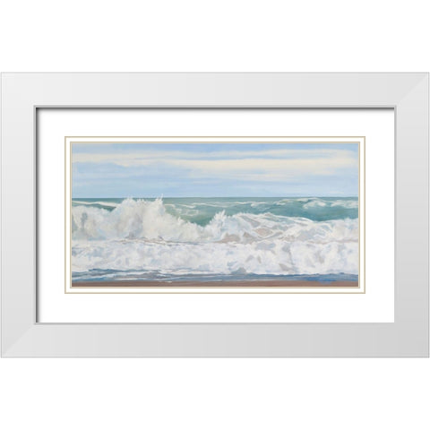 Wild Ocean White Modern Wood Framed Art Print with Double Matting by Casey, Anderson